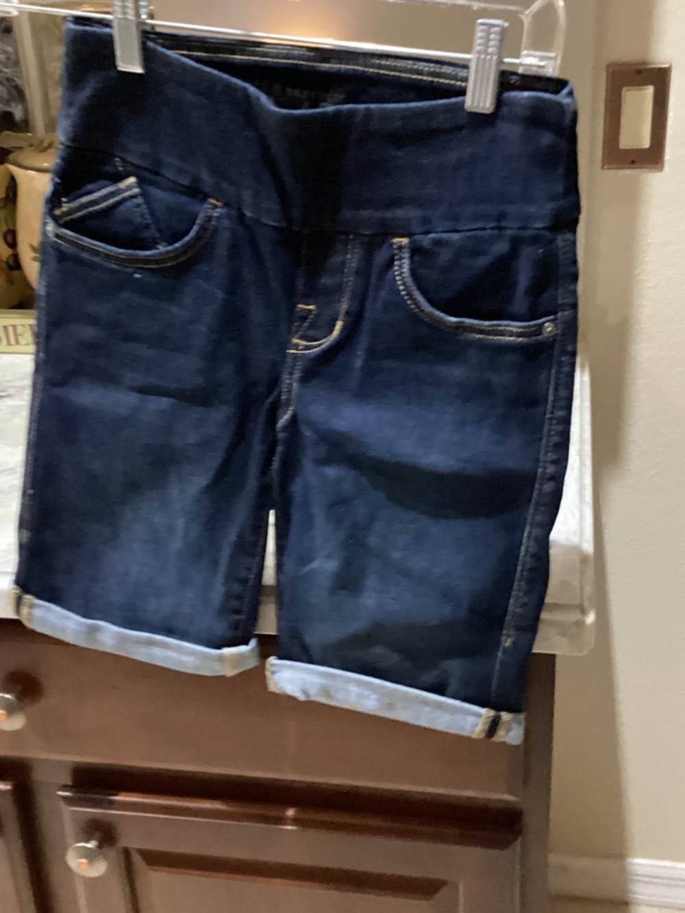 Rock & Republic Dark Blue Denim Jean Shorts